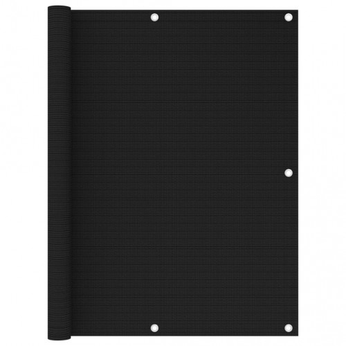 vidaXL Balkónová markíza čierna 120x500 cm HDPE